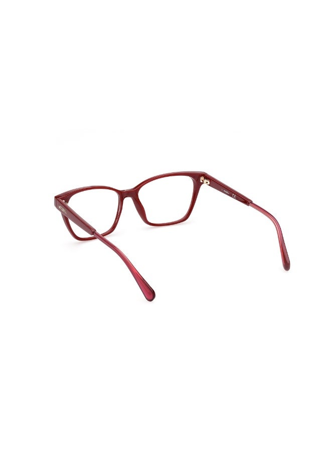 ماكس اند كو نظارة طبية بشكل مربع للنساء بأذرع بلاستيكية MO5072  مقاس 53 - خمري لامع - Image 3
