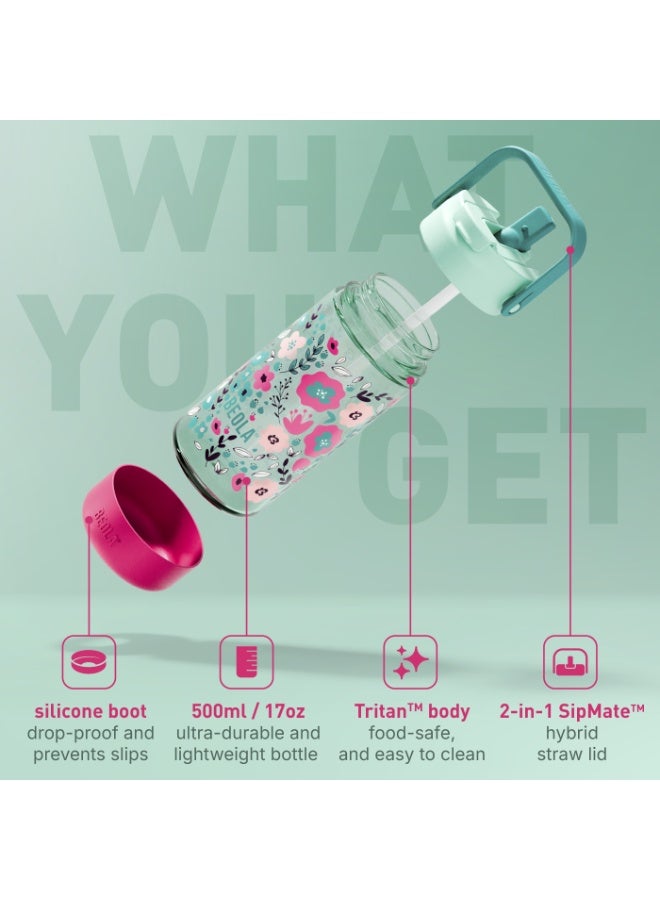 بيولا مجموعة بيولا مكونة من قطعتين، صندوق غداء للأطفال للمدرسة مع زجاجة، علبة بنتو غداء للأطفال مع وعاء طعام معزول بسعة 8 أونصات وزجاجة ماء معزولة بسعة 500 مل بغطاء شفاط وقاعدة سيليكون (إيفر بلومينغ) - Image 5