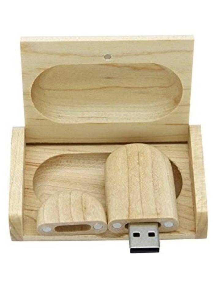 1GB Maple Wood 3.0 USB Flash Drive with Wooden Box U Disk Memory Stick Pen Drive - Image 3