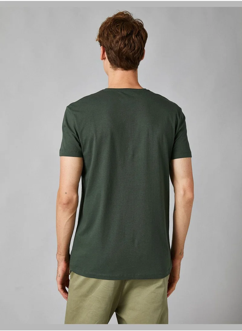 KOTON Short Sleeve V Neck Basic T-Shirt