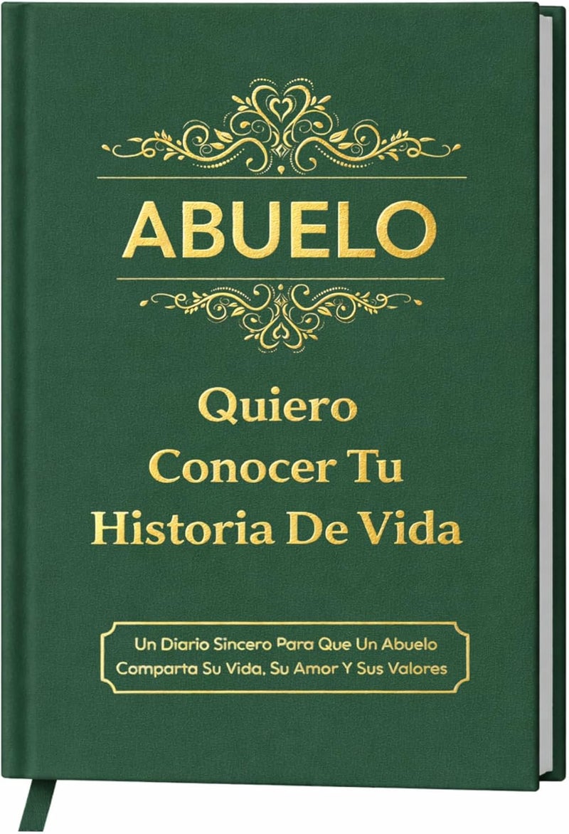 XKFCFC Abuelo, Quiero Conocer Tu Historia de Vida (Tapa Dura): Regalo Emotivo para Hombres – Perfecto para Cumpleaños, Día de Acción de Gracias, Día del Padre y Navidad - Image 1
