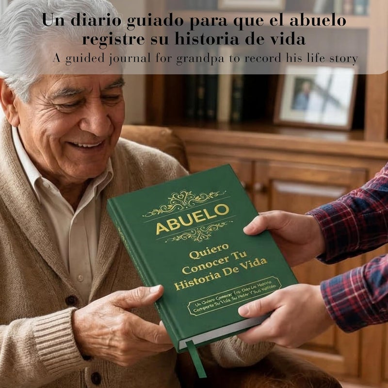 XKFCFC Abuelo, Quiero Conocer Tu Historia de Vida (Tapa Dura): Regalo Emotivo para Hombres – Perfecto para Cumpleaños, Día de Acción de Gracias, Día del Padre y Navidad - Image 4
