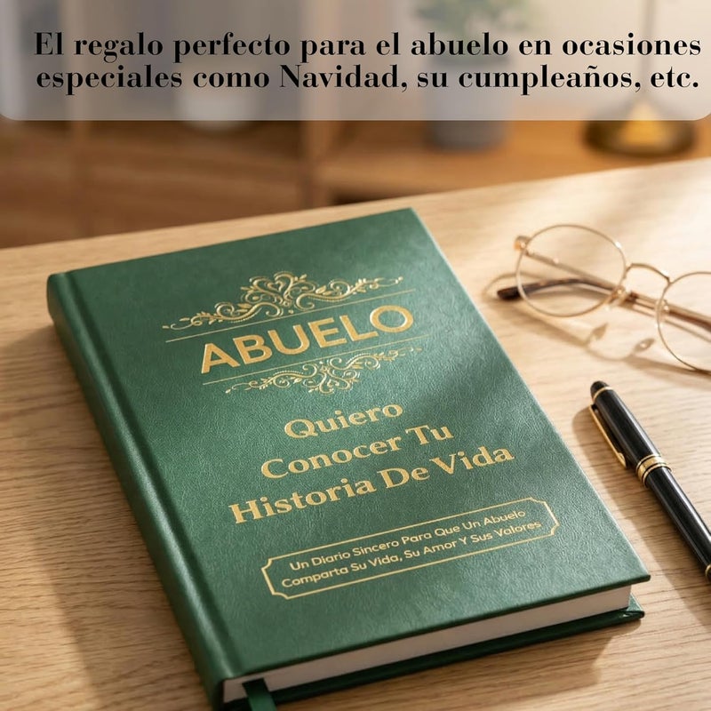 XKFCFC Abuelo, Quiero Conocer Tu Historia de Vida (Tapa Dura): Regalo Emotivo para Hombres – Perfecto para Cumpleaños, Día de Acción de Gracias, Día del Padre y Navidad - Image 5