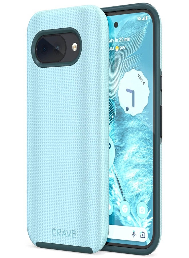 Crave Dual Guard Compatible with Google Pixel 9a Case, Shockproof Protection Dual Layer Case for Google Pixel 9a - Aqua - Image 1