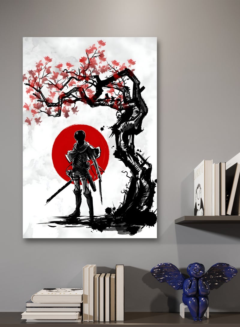 MODCLASS Wall Art Printed Canvas Frame Levi Attack on Titan - Image 1