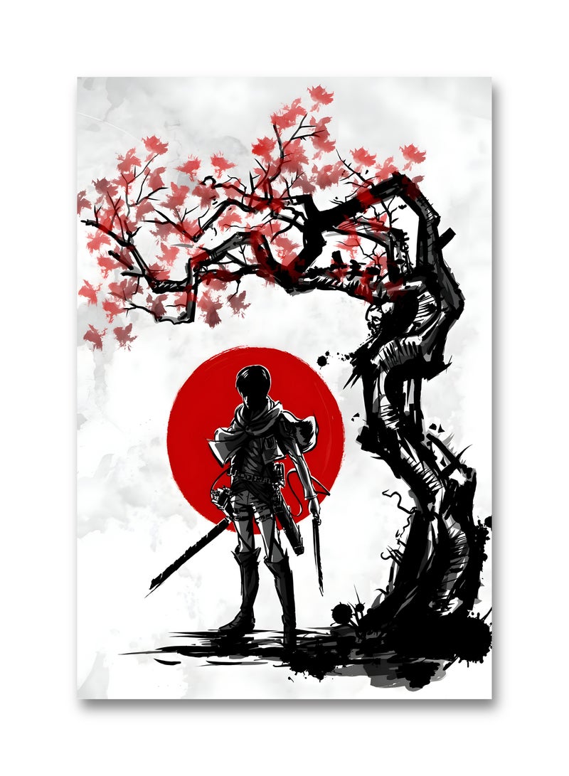 MODCLASS Wall Art Printed Canvas Frame Levi Attack on Titan - Image 2