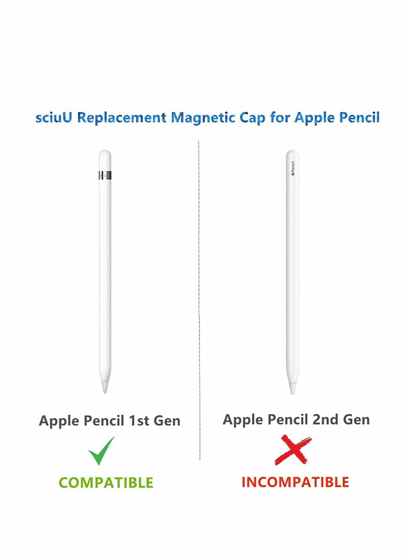 Excefore Magnetic Replacement Caps for Apple Pencil 1st Generation, Stylus Pen Cap Protector Cap Fits for iPad Pro 10.5 inch 12.9 inch 9.7 inch Apple Pencil(2 Pack)  - Image 5