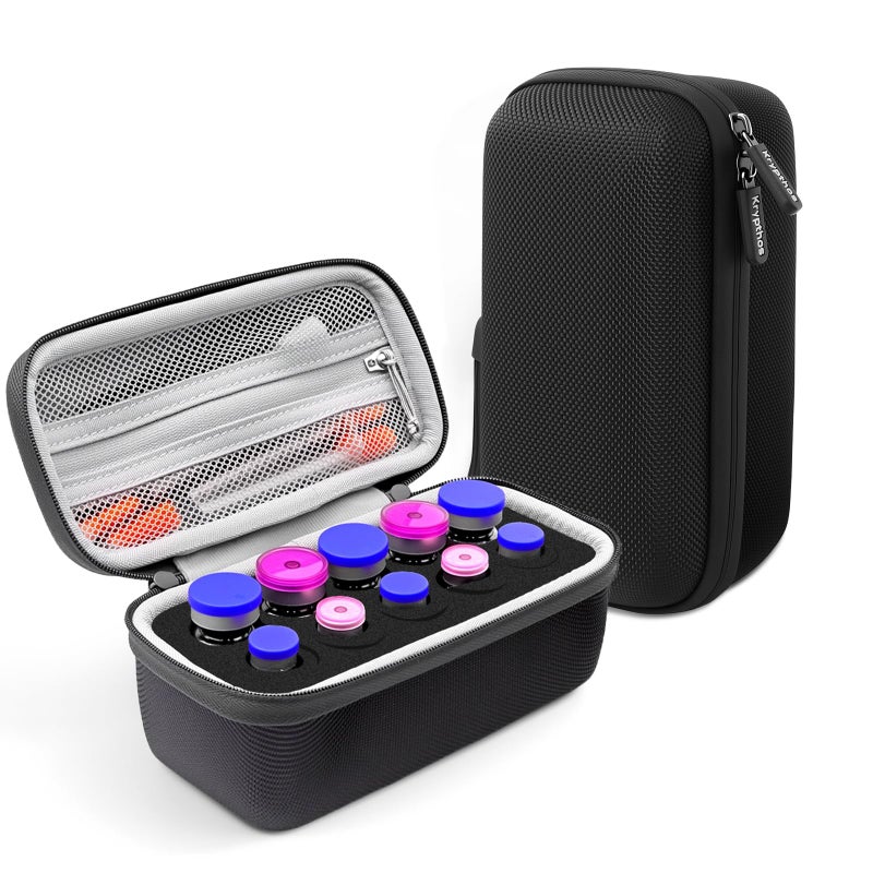Krypthos 10 Slots Insulin Vial Protector Case Insulin Vial Organizer Bag for Diabetics Standard 1ml 3ml 5ml and 10ml Vials Insulin Carrying Case Fridge Holder Storage Holder No Ice Pack