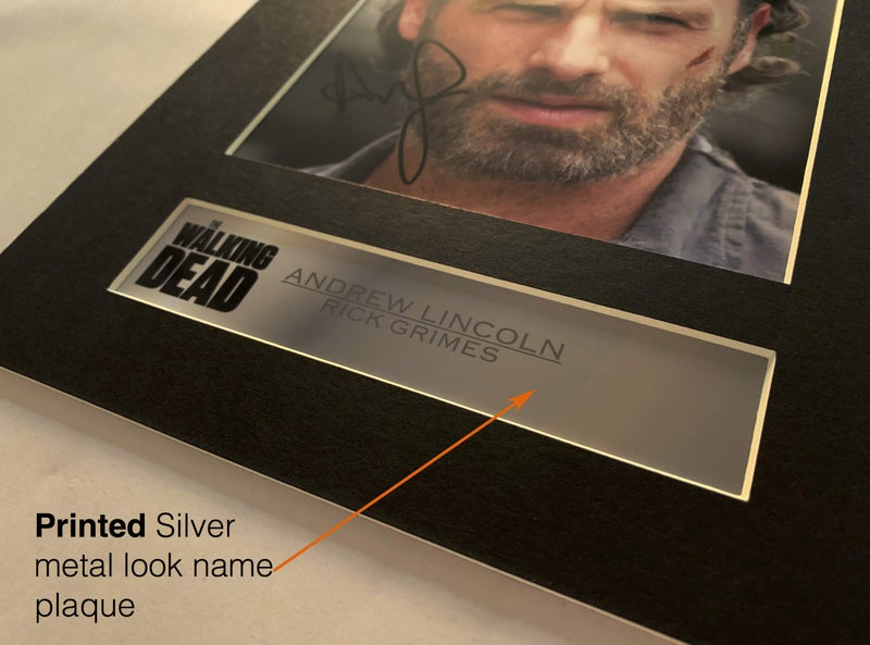 iconic pics Norman Reedus, Daryl Dixon and Andrew Lincoln, Rick Grimes Signed Mounted Photo Display Walking Dead - Image 3