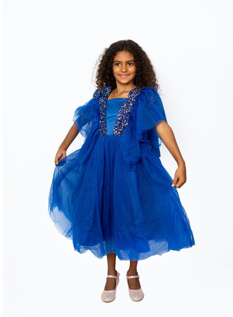 دىدانيالا فستان دانييلا يعسوب بترتر أزرق ملكي - Image 1