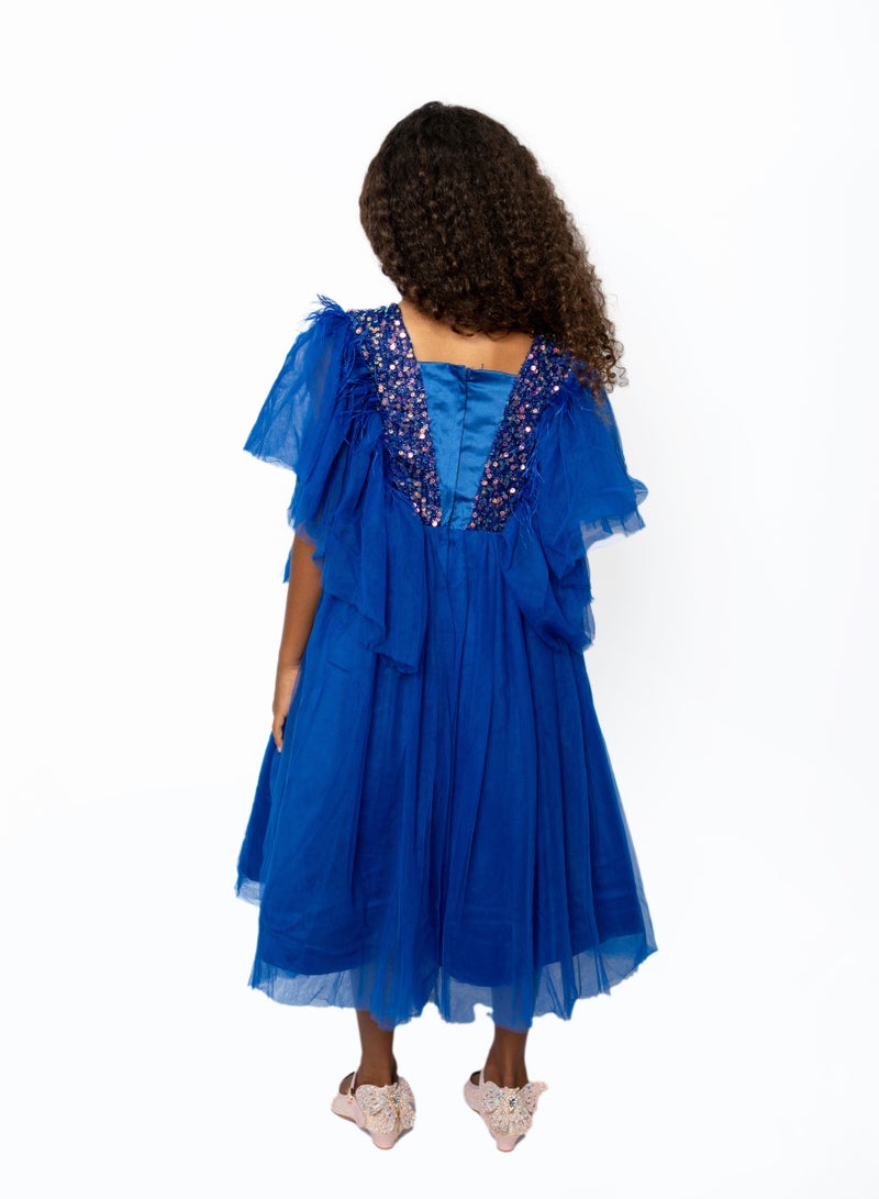 دىدانيالا فستان دانييلا يعسوب بترتر أزرق ملكي - Image 2