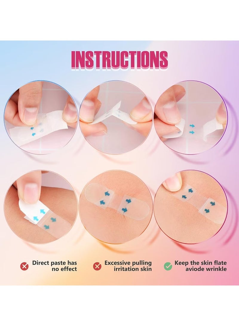JUE-FISH Face Lift Tape, Face Lift Tape Invisible, Face Tape Lifting Invisible, Face Tape Instantly Lifts Sagging Skin Around The Face, Hides The Double Chin and Creates A v-Shaped Face 40PCS - Image 2