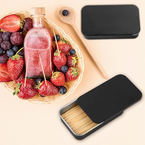 Sliverdew 2Pack Dental Floss Portable Case Tooth Picks Dispense Refillable Glide Floss Storage Container Storage Adult Floss of Various Sizes for Portable Travel Flossing Solution, Black - Image 5