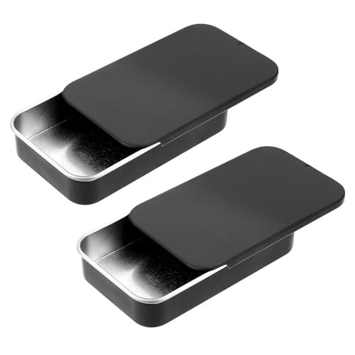Sliverdew 2Pack Dental Floss Portable Case Tooth Picks Dispense Refillable Glide Floss Storage Container Storage Adult Floss of Various Sizes for Portable Travel Flossing Solution, Black - Image 1