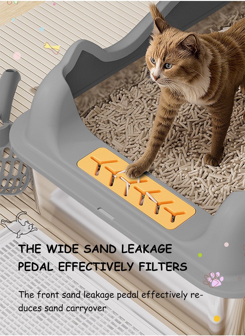 Kidle - Stainless Steel Cat Litter Box Metal Cat Litter Box Tray with High Wall Sides Easy to Clean - Image 1