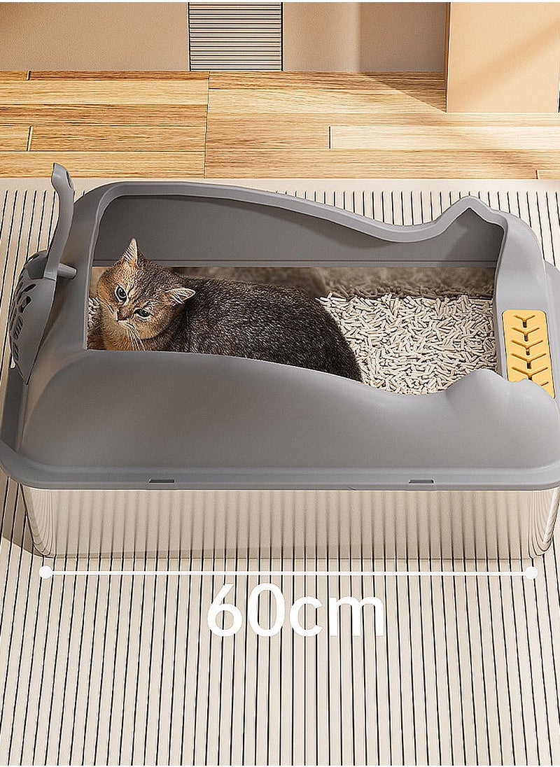 Kidle - Stainless Steel Cat Litter Box Metal Cat Litter Box Tray with High Wall Sides Easy to Clean - Image 1