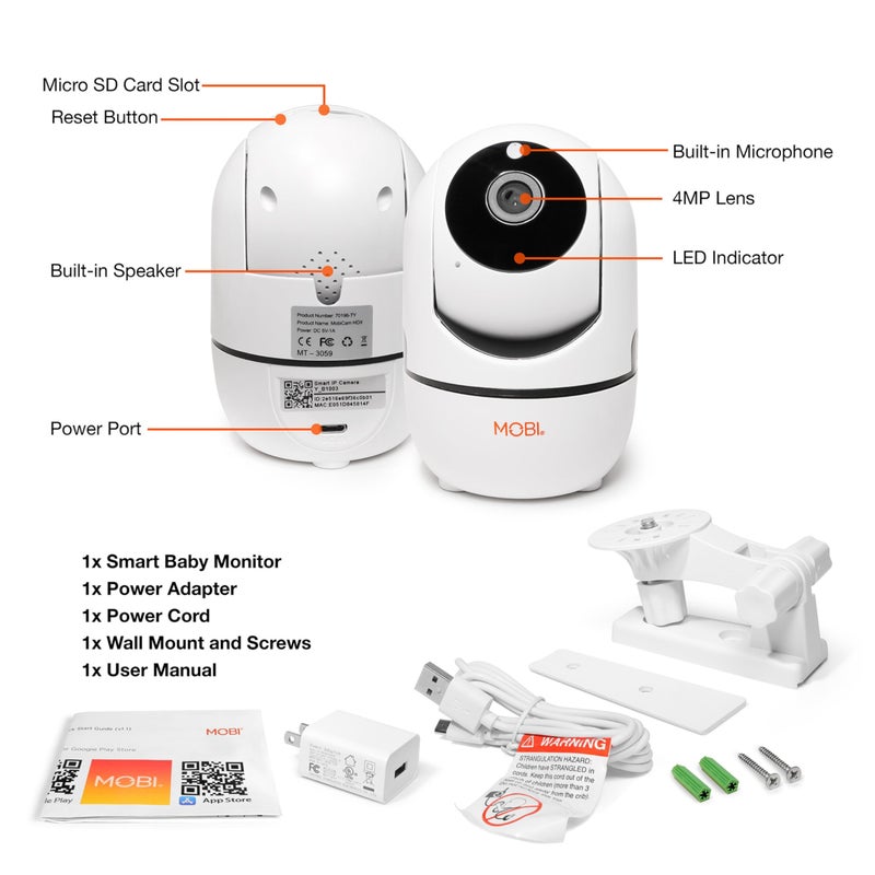 MOBI - MobiCam Indoor Camera - Baby Monitor with Camera and Audio - Smartphone and Wi-Fi Access - Image 5