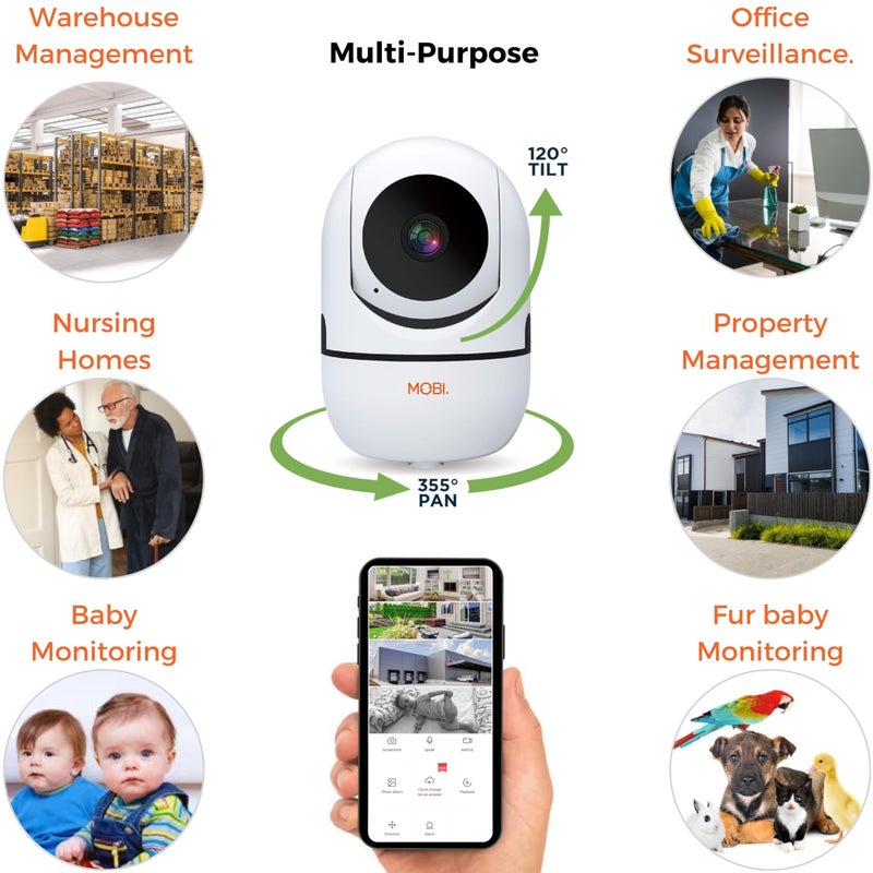 MOBI - MobiCam Indoor Camera - Baby Monitor with Camera and Audio - Smartphone and Wi-Fi Access - Image 4