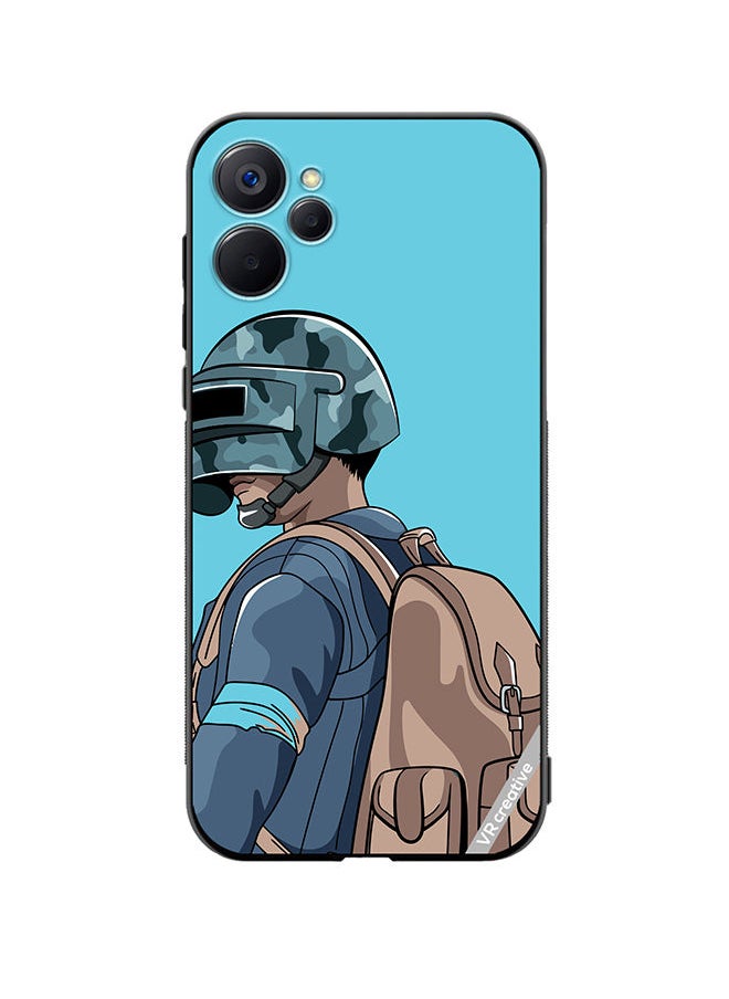 VR CREATIVE Protective Case Cover For Realme 9i 5G Helmet And In Military Uniform Design Multicolour  - Image 1