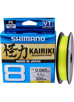 SHIMANO Rope Fishing Line Kairiki Yellow 0.10MM 300 Meters 8ply 
