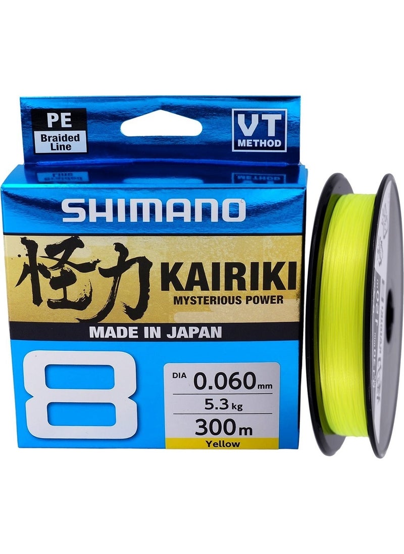 SHIMANO Rope Fishing Line Kairiki Yellow 0.10MM 300 Meters 8ply 