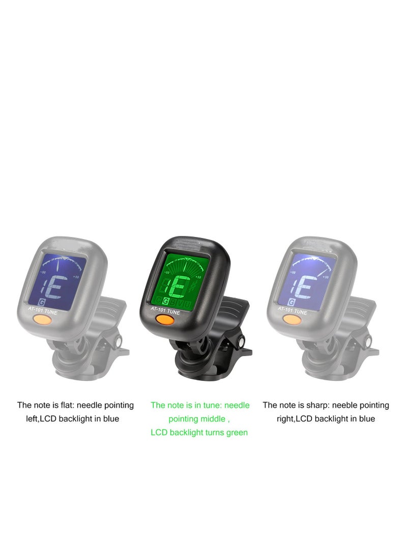 Generic Guitar Tuner Mini Clip-on Tuner for Guitar/Bass/Ukulele and Violin/Anti-Interference Color LCD Display/Battery Included/Auto Power Off (Button Cell)  - Image 5
