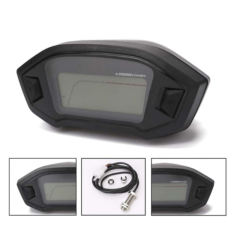 DEMULAX Universal Motorcycle LCD Digital Speedometer - Image 2