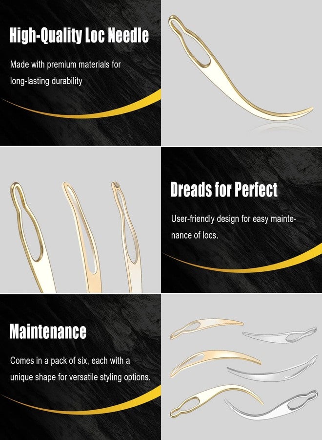 AGBOLO 6Pcs Interlocking Tool for Locs, Oustdanding Sisterlock Retighten Tool, Excellent Dreadlock Crochet Needle for Maintaining Real Dread Loc, Dreadlock Tool for Hair, 3 Type - Image 5