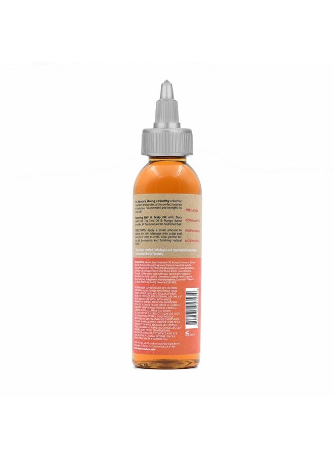 Dr. Miracle's Strong & Healthy Restoring Oil with Black Castor Oil, Tea Tree Oil, and Mango Butter for 2x Moisture - 4oz  - Image 2