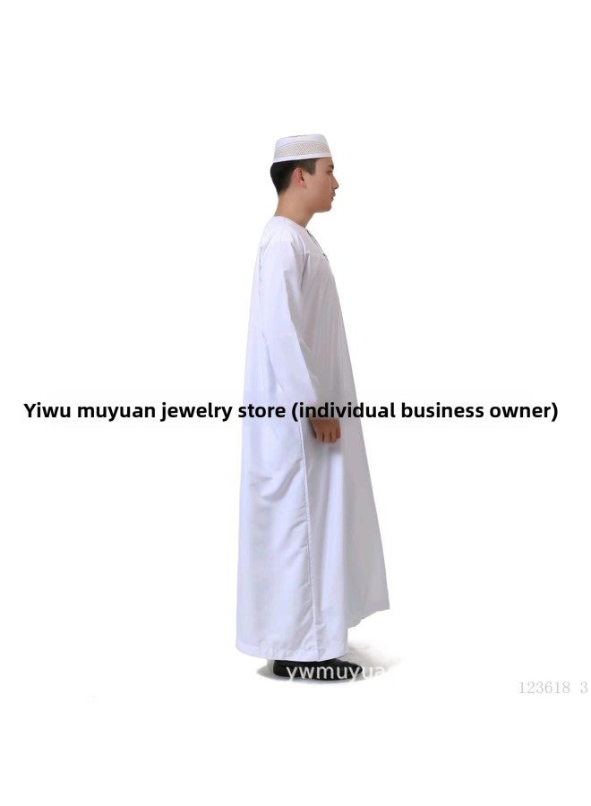 عباية - ثوب عربي رجالي - أسود، مقاس 62 - ملابس تقليدية، ملابس إسلامية، لباس إسلامي، عباية دبي، قفطان، جبة - Image 4