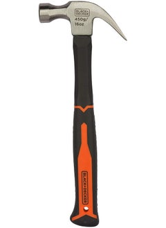 BLACK+DECKER Fiber Glass Hammer Handle Claw 16Oz 450G  - Image 1