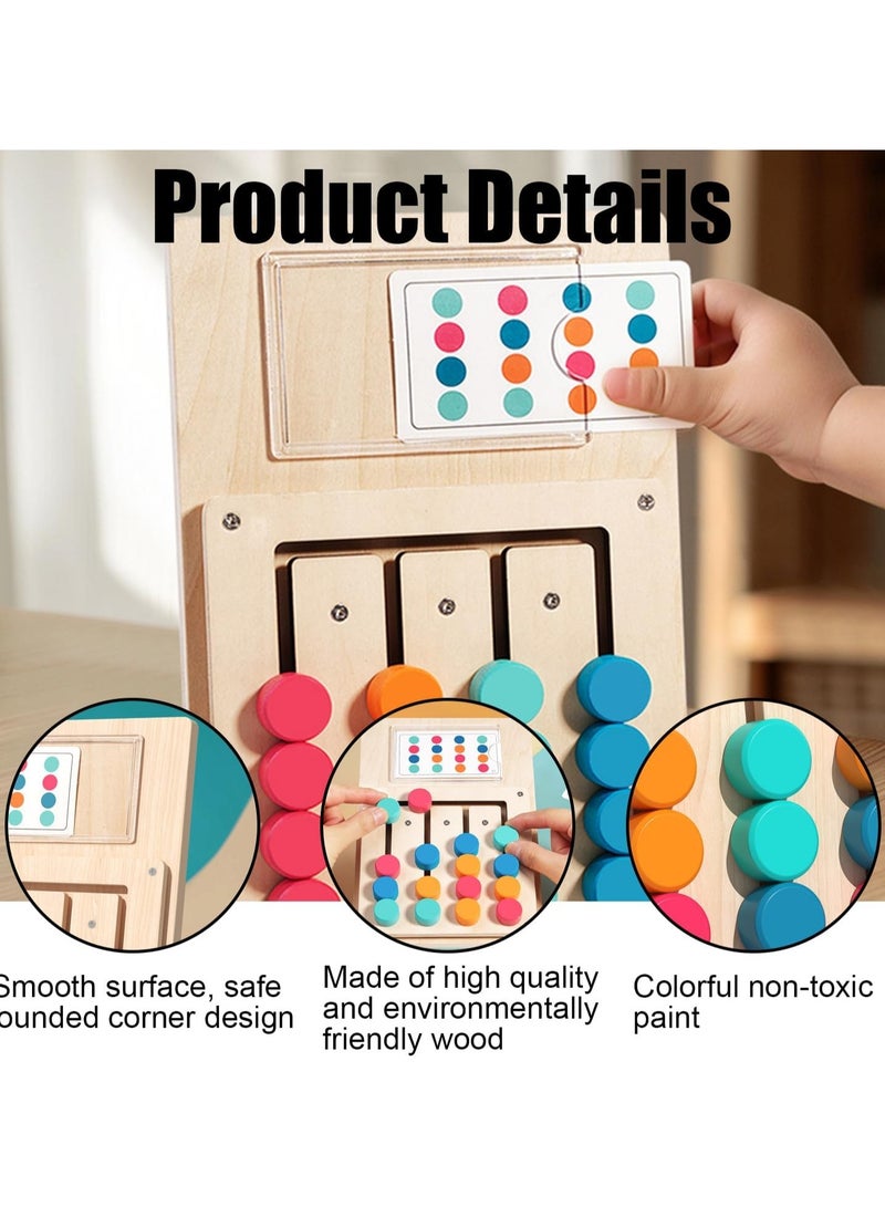 CMGTYYD. لعب اللون اللغز - لعبة اللغز اللون اللغز - 4 ألوان متاهة اللون مناسبة للأطفال لإدراك الألوان مع بطاقة من الورق 12 - Image 2