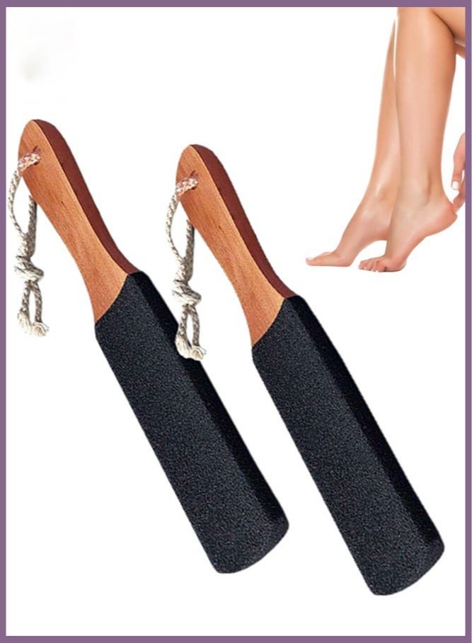 2-Piece Foot Scrubber Pedicure Foot File Pumice Stone,Professional Pedicure Supplies Callus Remove Cracked Heels,Dead Skin,Corn,Scraper File Foot Care Foot Rasp Massage Brush Tools Kit for Men/Women - Image 1