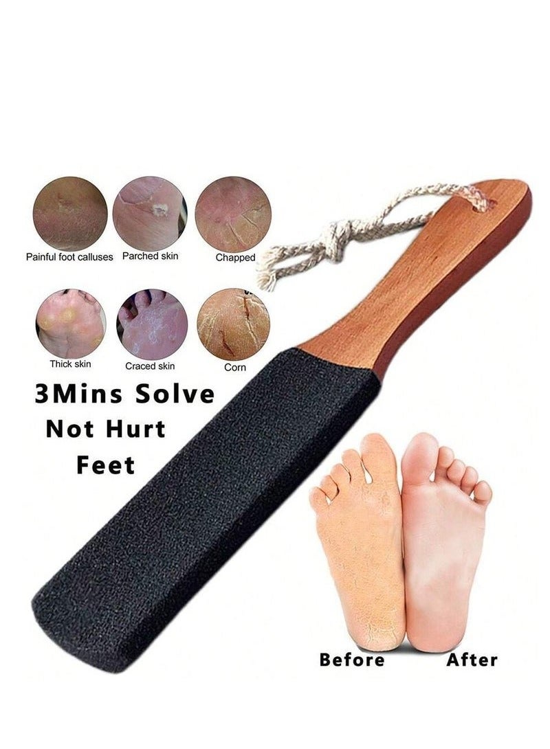 2-Piece Foot Scrubber Pedicure Foot File Pumice Stone,Professional Pedicure Supplies Callus Remove Cracked Heels,Dead Skin,Corn,Scraper File Foot Care Foot Rasp Massage Brush Tools Kit for Men/Women - Image 2