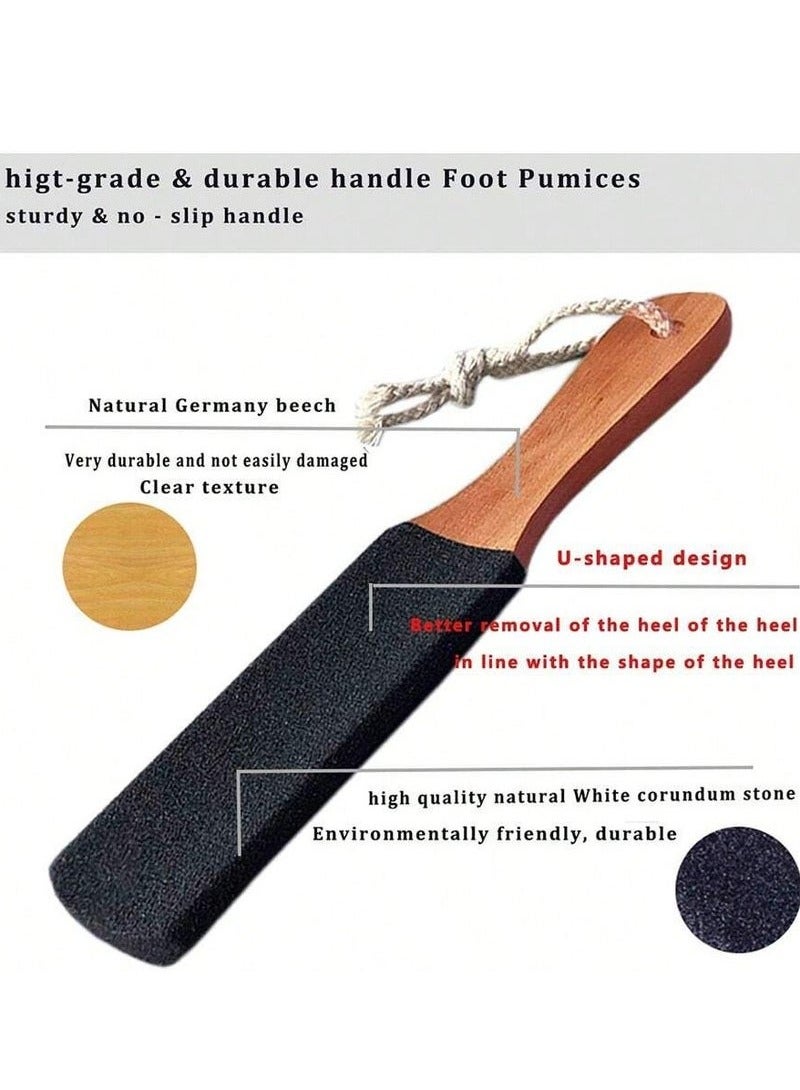 2-Piece Foot Scrubber Pedicure Foot File Pumice Stone,Professional Pedicure Supplies Callus Remove Cracked Heels,Dead Skin,Corn,Scraper File Foot Care Foot Rasp Massage Brush Tools Kit for Men/Women - Image 3