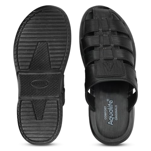 Aqualite Men PS-24 Sandal, Black, 7 UK/India - Image 2