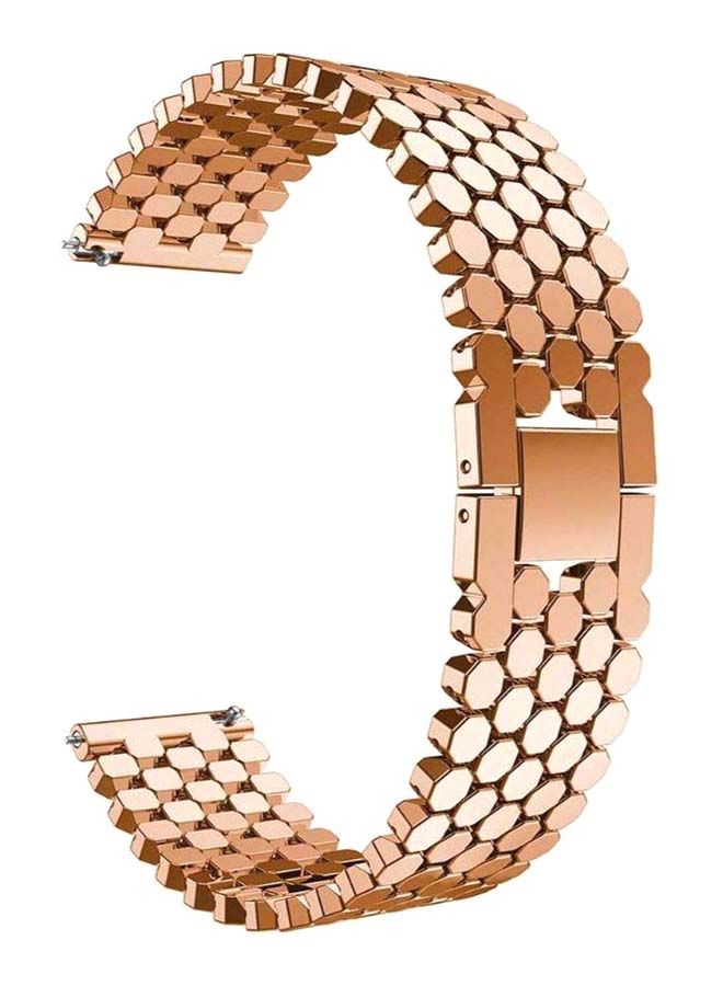 NIBEMINENT Stainless Steel Replacement Band For Huawei Watch GT Rose Gold  - Image 2
