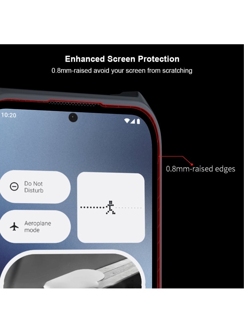 For Nothing Phone 2a Case, Camera Lens Protection Back Cover, TPU Shockproof Airbags Bumper Mobile Phone Case, Slim Fit Anti-Yellowing PC Mixed Material Protective Casing (Black Clear) - Image 4