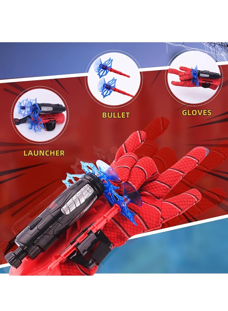 MAGIC VAULT Spider Web Shooter for Kids - Hero Launcher Wrist Toy Set with 1 Launcher, 6 Soft Bullets & Gloves - Cosplay Role Play Wrist Toy for Boys - Sticky Wall Soft Bomb Fun Toy for Kids Fans & Parties - Image 2