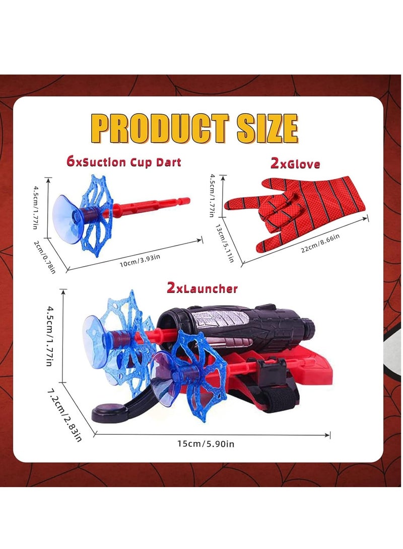 MAGIC VAULT Spider Web Shooter for Kids - Hero Launcher Wrist Toy Set with 1 Launcher, 6 Soft Bullets & Gloves - Cosplay Role Play Wrist Toy for Boys - Sticky Wall Soft Bomb Fun Toy for Kids Fans & Parties - Image 3