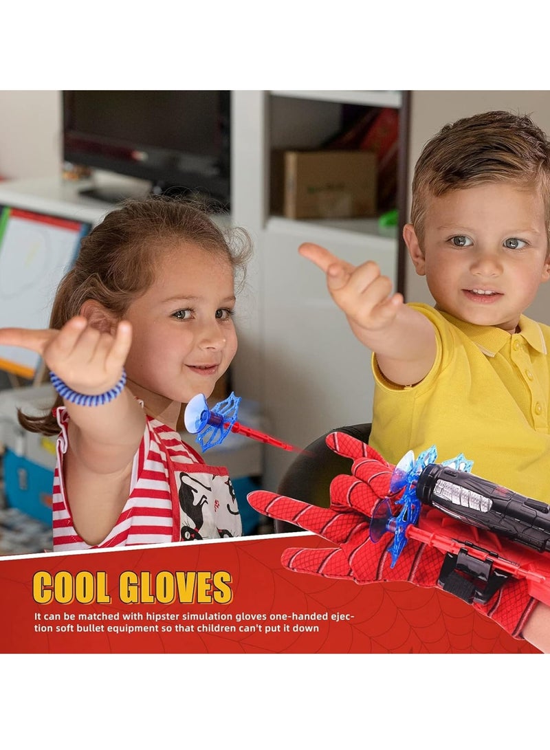 MAGIC VAULT Spider Web Shooter for Kids - Hero Launcher Wrist Toy Set with 1 Launcher, 6 Soft Bullets & Gloves - Cosplay Role Play Wrist Toy for Boys - Sticky Wall Soft Bomb Fun Toy for Kids Fans & Parties - Image 5