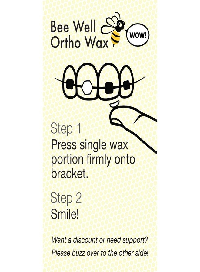 Bee Well Ortho Wax Pure | All Natural Extra Firm Braces Wax | Protect, Prevent & Relieve Orthodontic Braces Discomfort & Mouth Pain | Aluminum Jar | 75 Pieces of Wax for Braces - Image 2