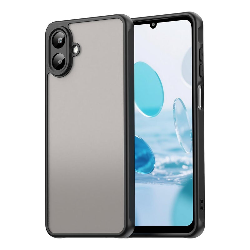 erorex For Samsung Galaxy A07 4G Fan Dun Series TPU Hybrid PC Frosted Phone Case(Black) - Image 1