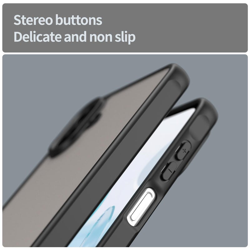 erorex For Samsung Galaxy A07 4G Fan Dun Series TPU Hybrid PC Frosted Phone Case(Black) - Image 5