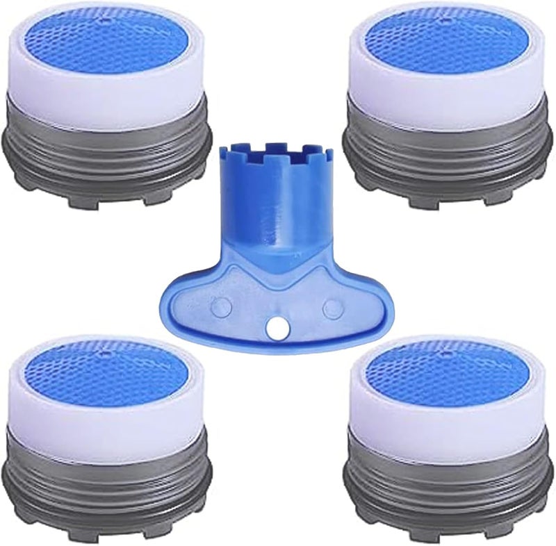 BOETOADG 4PCS Faucet Aerator M16.5, Plug-In Faucet Aerator Faucet Restrictor Replacement Parts for Kitchen Bathroom Sink Aerator with Key Removal Wrench Tool, 1.2GPM, 16.5mm/0.65inch - Image 1