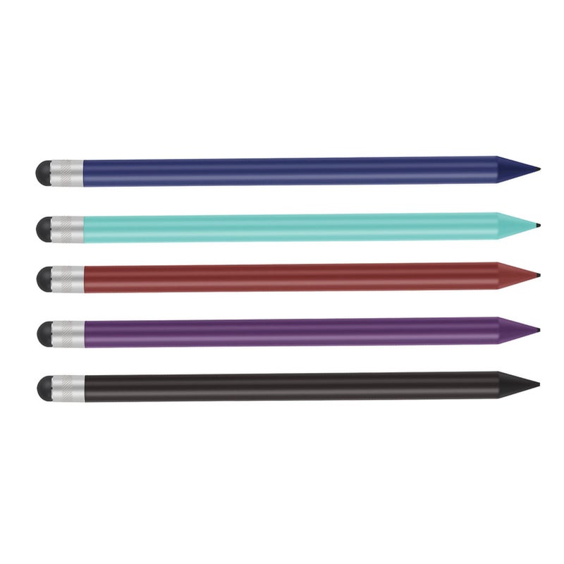 Replacement Stylus Pen: Black High Sensitivity Rubber Tip - 2 In 1 Carbon Pencil for Capacitive Touch Screen Phones Tablets - Image 2