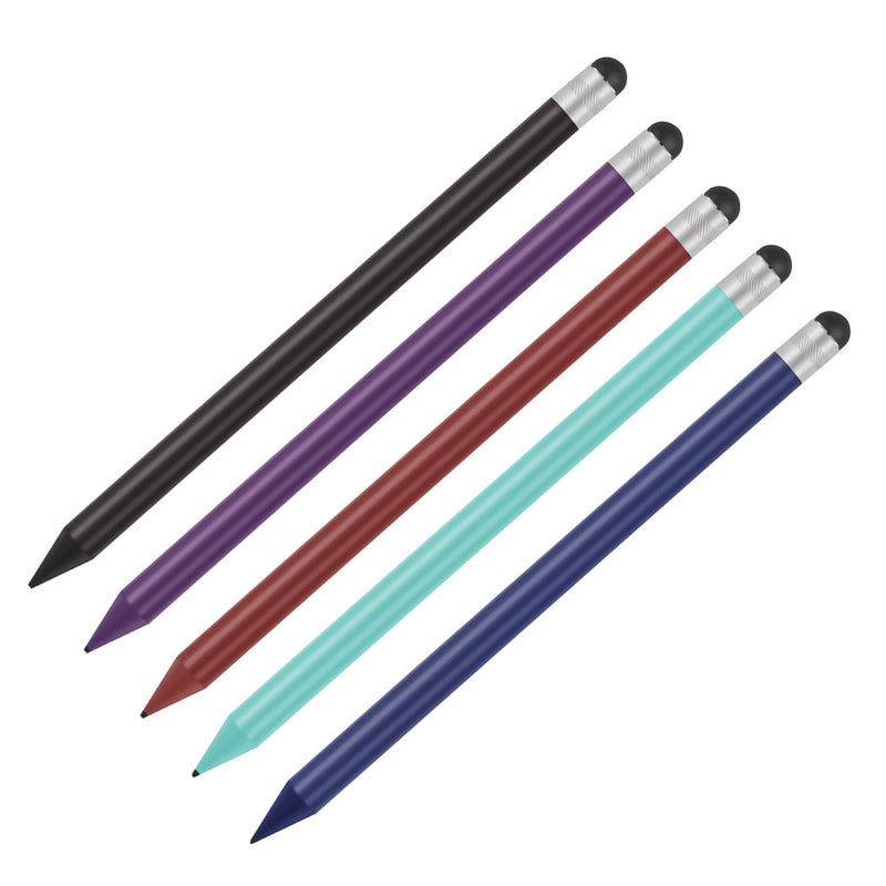 Replacement Stylus Pen: Black High Sensitivity Rubber Tip - 2 In 1 Carbon Pencil for Capacitive Touch Screen Phones Tablets - Image 5