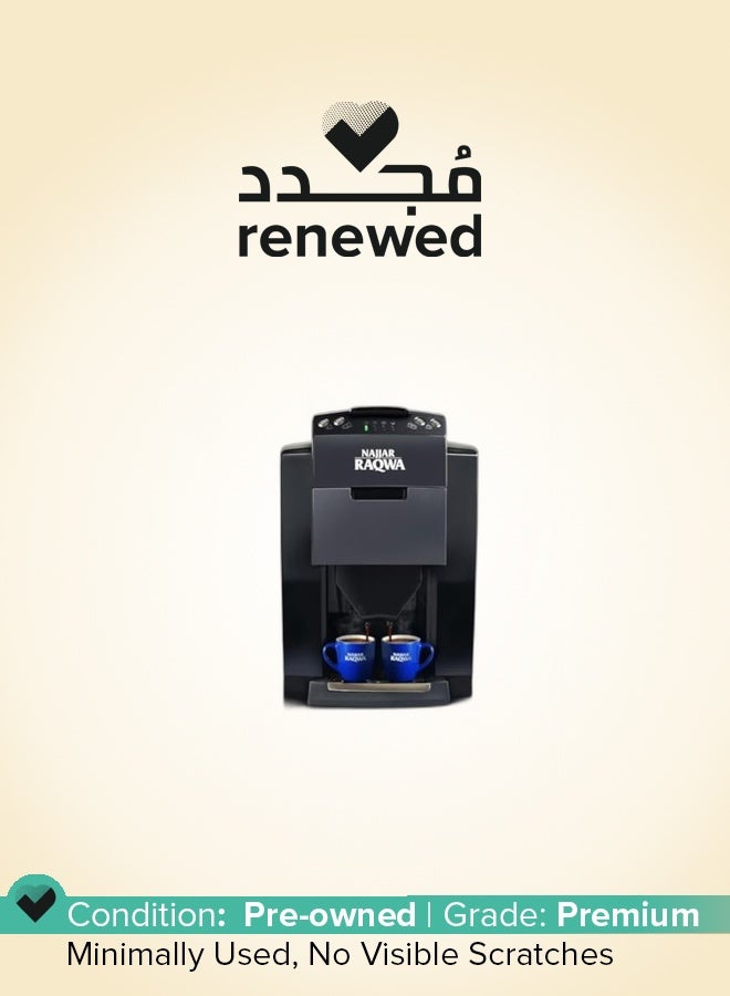 Raqwa Renewed - NAJJAR RAQWA COFFEE MACHINE TURKISH 4 BUTTON 220V & DOUBLE CUP, Black - Image 1