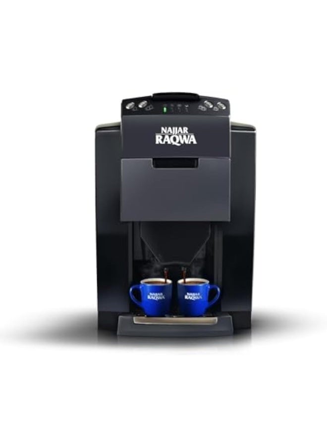 Raqwa Renewed - NAJJAR RAQWA COFFEE MACHINE TURKISH 4 BUTTON 220V & DOUBLE CUP, Black - Image 2