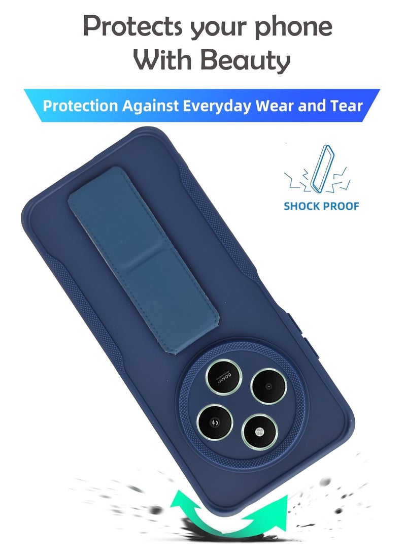 غطاء خلفي صلب من السيليكون المقاوم للصدمات لهاتف Xiaomi Poco C75 مع حماية من الصدمات - أزرق - Image 3